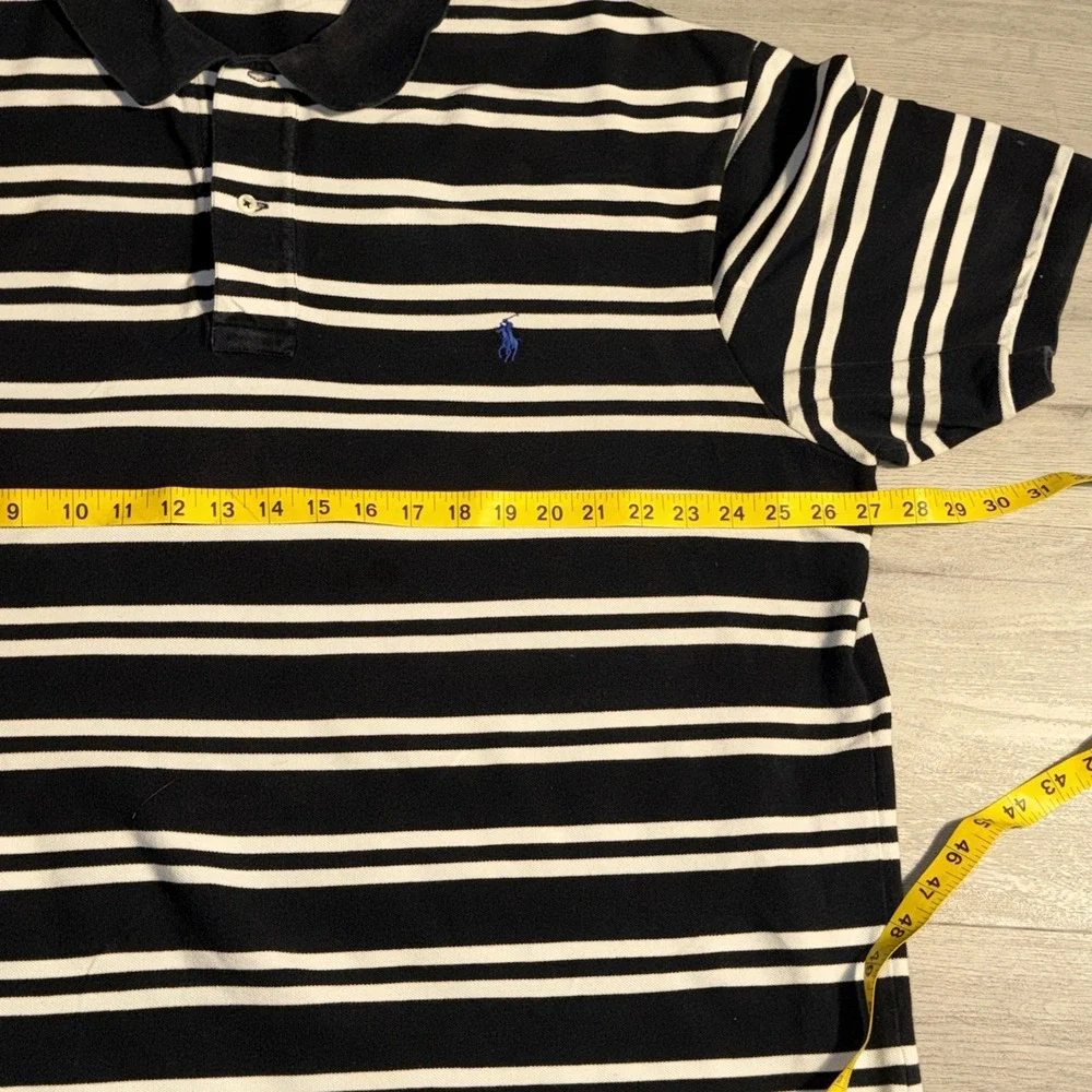Polo Ralph Lauren Striped Polo Shirt‎ 2XLT Big Tall Navy White Classic Preppy